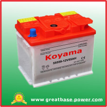Batterie sèche SMF de haute qualité DIN55-12V55ah
